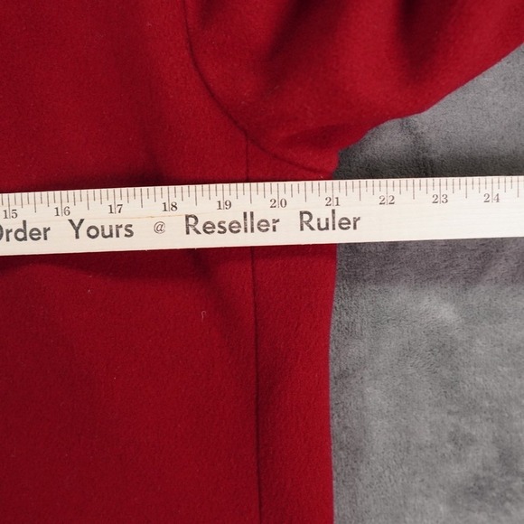 VTG‎ Talbots Wool Toggle Duffel Coat Womens 6 Red Petite Removable Hood Gorpcore - Picture 7 of 16